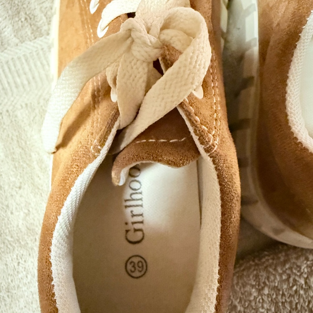 Brown Suede Women's Sneakers - Picture 6 of 8